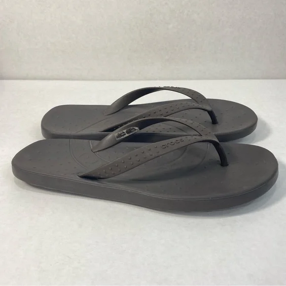 CROCS Shoes Crocs Chawaii Flip Flop Relaxed Fit Sandals Dark